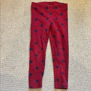 Carter's Maroon and Black Polka Dot Leggings